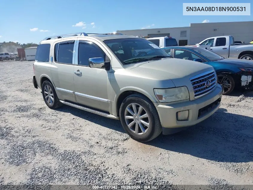 2008 Infiniti Qx56 VIN: 5N3AA08D18N900531 Lot: 40727342