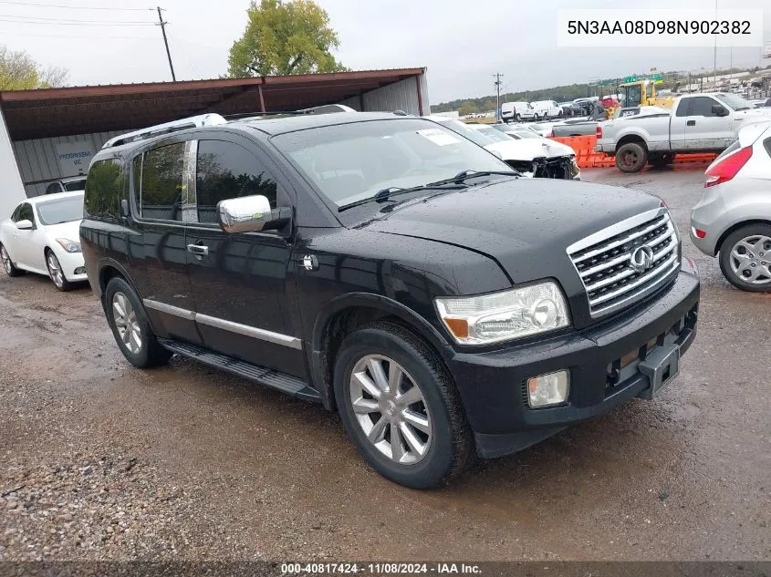 2008 Infiniti Qx56 VIN: 5N3AA08D98N902382 Lot: 40817424