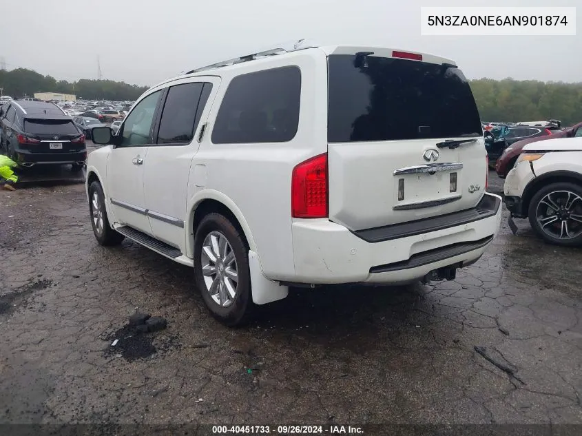 2010 Infiniti Qx56 VIN: 5N3ZA0NE6AN901874 Lot: 40451733