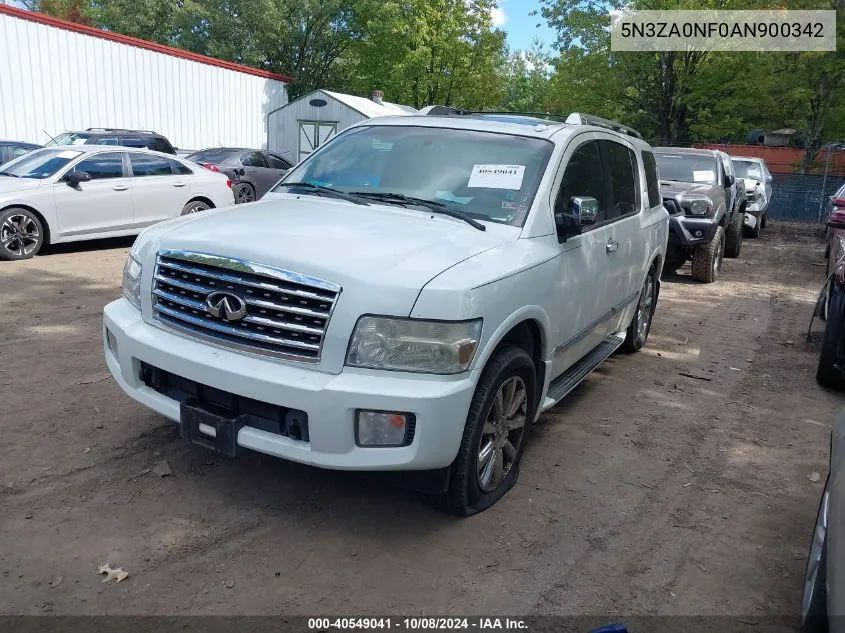 2010 Infiniti Qx56 VIN: 5N3ZA0NF0AN900342 Lot: 40549041