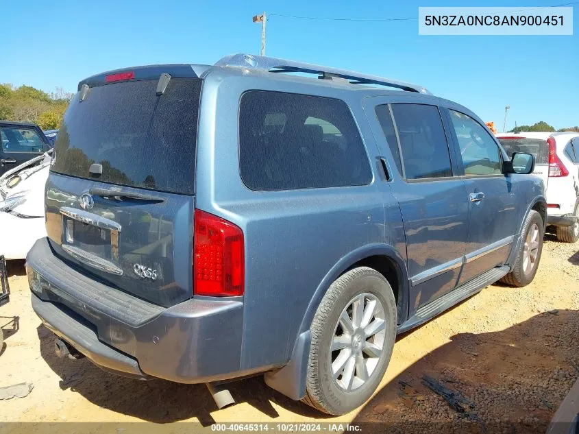 2010 Infiniti Qx56 VIN: 5N3ZA0NC8AN900451 Lot: 40645314