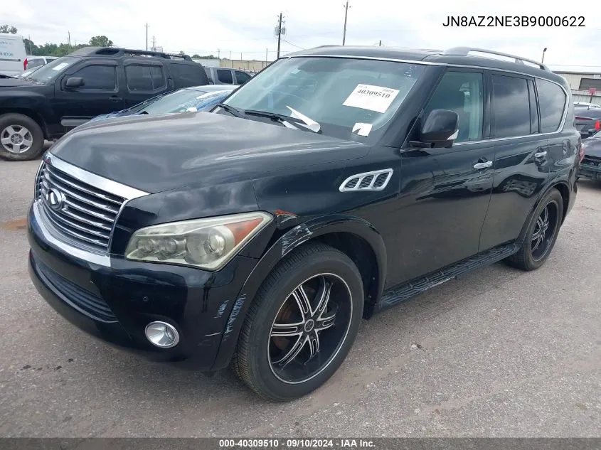 2011 Infiniti Qx56 VIN: JN8AZ2NE3B9000622 Lot: 40309510