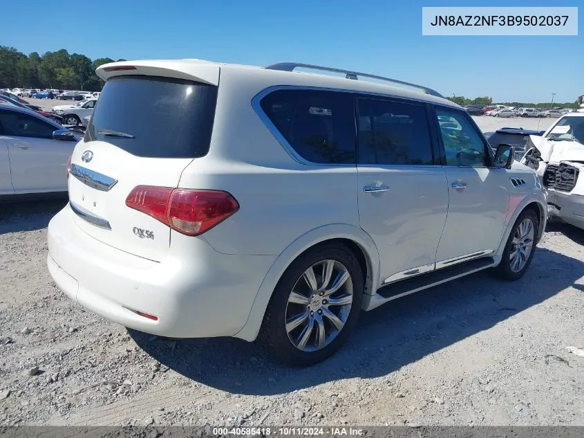 2011 Infiniti Qx56 VIN: JN8AZ2NF3B9502037 Lot: 40585418