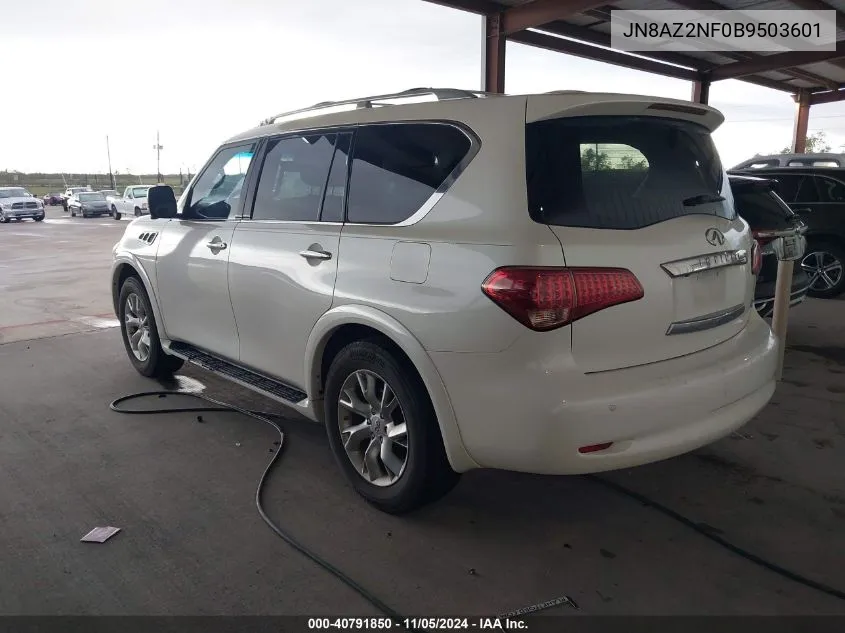 2011 Infiniti Qx56 VIN: JN8AZ2NF0B9503601 Lot: 40791850