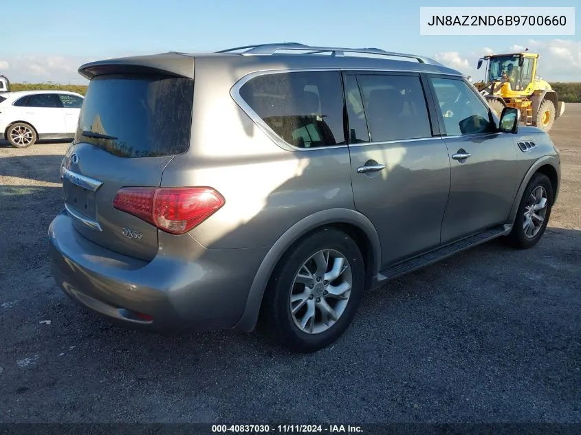 2011 Infiniti Qx56 VIN: JN8AZ2ND6B9700660 Lot: 40837030