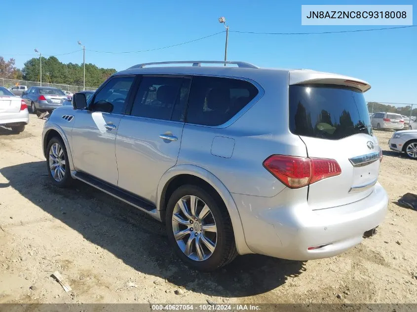 2012 Infiniti Qx56 VIN: JN8AZ2NC8C9318008 Lot: 40627054