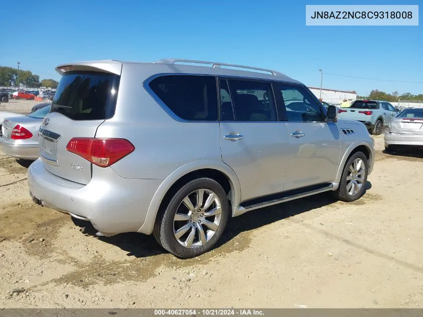 2012 Infiniti Qx56 VIN: JN8AZ2NC8C9318008 Lot: 40627054