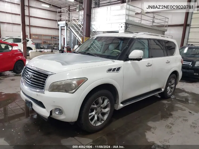 2012 Infiniti Qx56 VIN: JN8AZ2NE0C9020781 Lot: 40821806