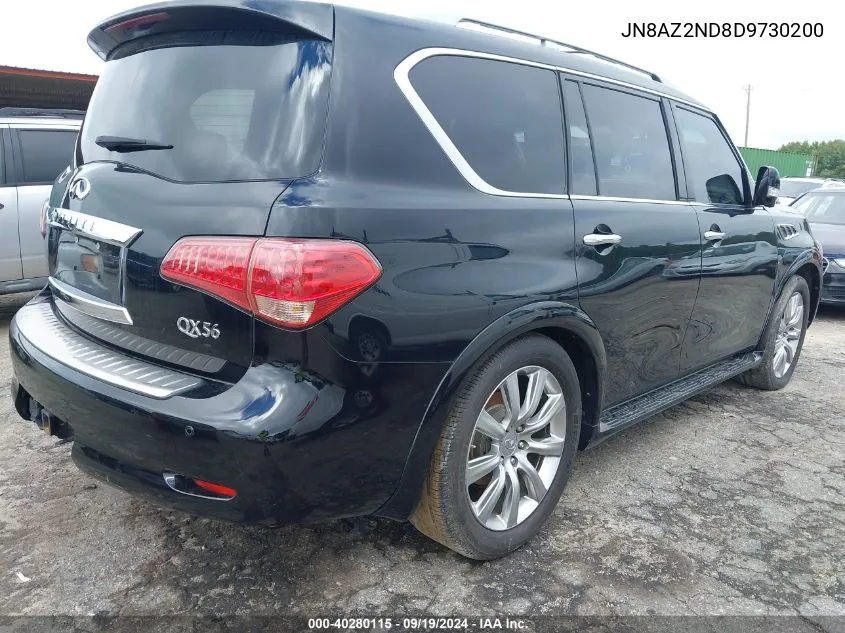 2013 Infiniti Qx56 VIN: JN8AZ2ND8D9730200 Lot: 40280115