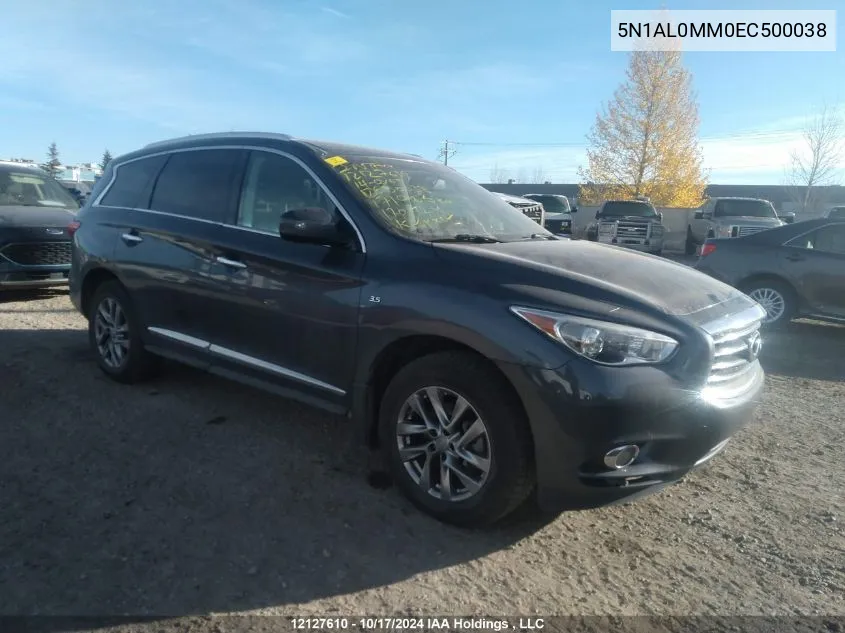 2014 Infiniti Qx60 VIN: 5N1AL0MM0EC500038 Lot: 12127610