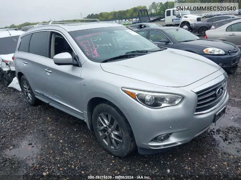 2014 Infiniti Qx60 VIN: 5N1AL0MM8EC520540 Lot: 39376539