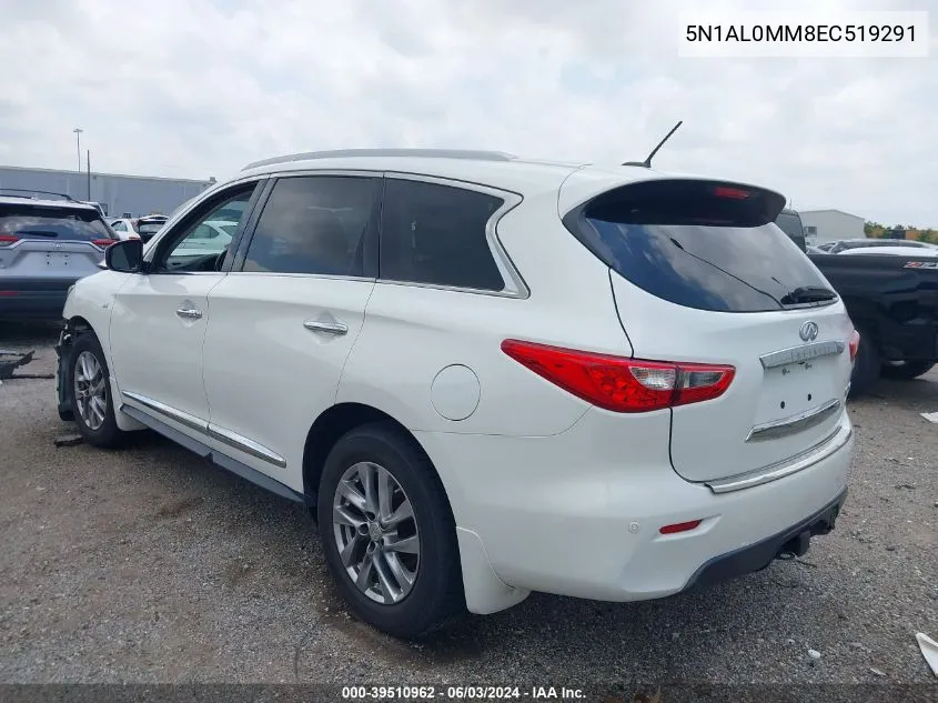 2014 Infiniti Qx60 VIN: 5N1AL0MM8EC519291 Lot: 39510962