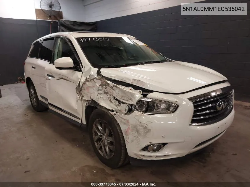 2014 Infiniti Qx60 VIN: 5N1AL0MM1EC535042 Lot: 39773045