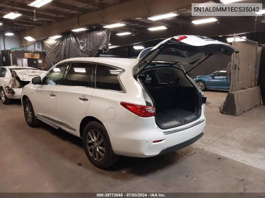 2014 Infiniti Qx60 VIN: 5N1AL0MM1EC535042 Lot: 39773045