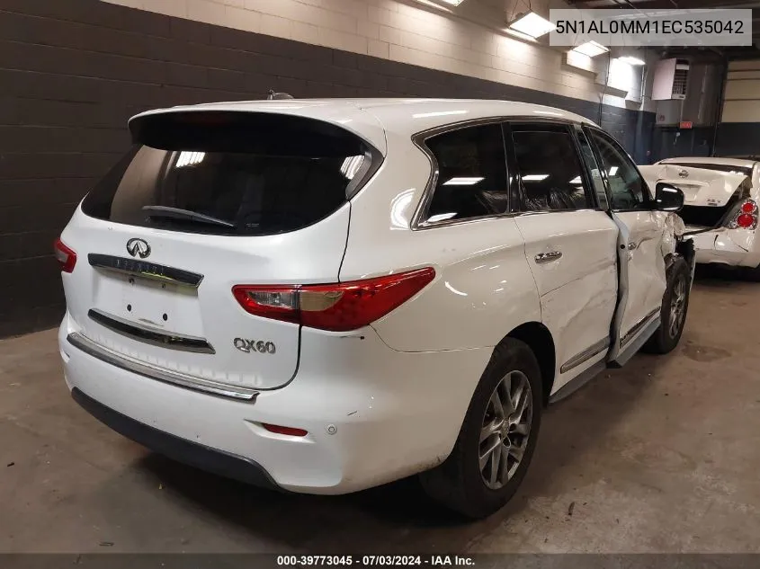 2014 Infiniti Qx60 VIN: 5N1AL0MM1EC535042 Lot: 39773045