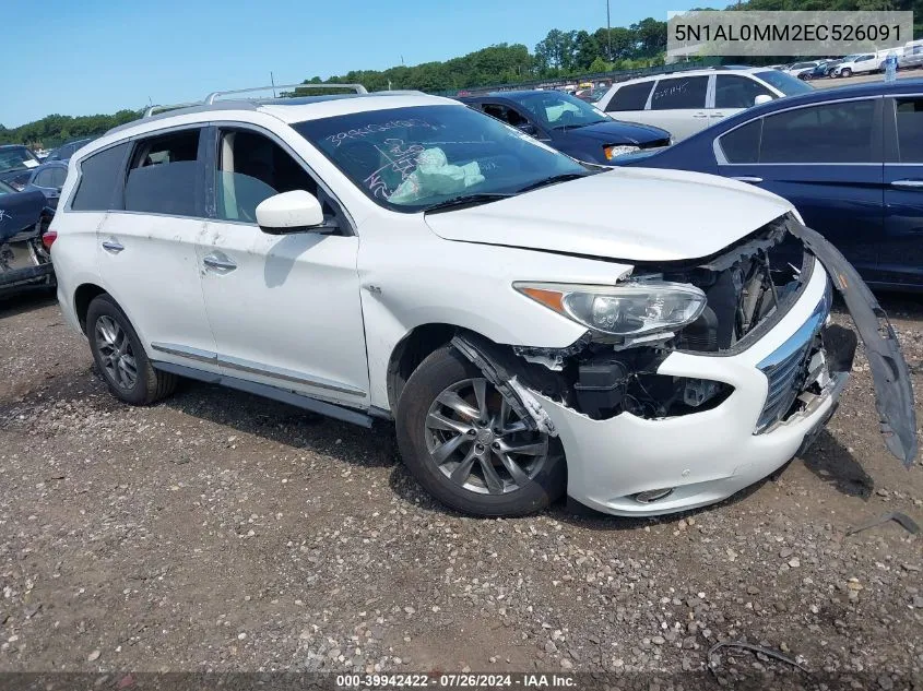 2014 Infiniti Qx60 VIN: 5N1AL0MM2EC526091 Lot: 39942422