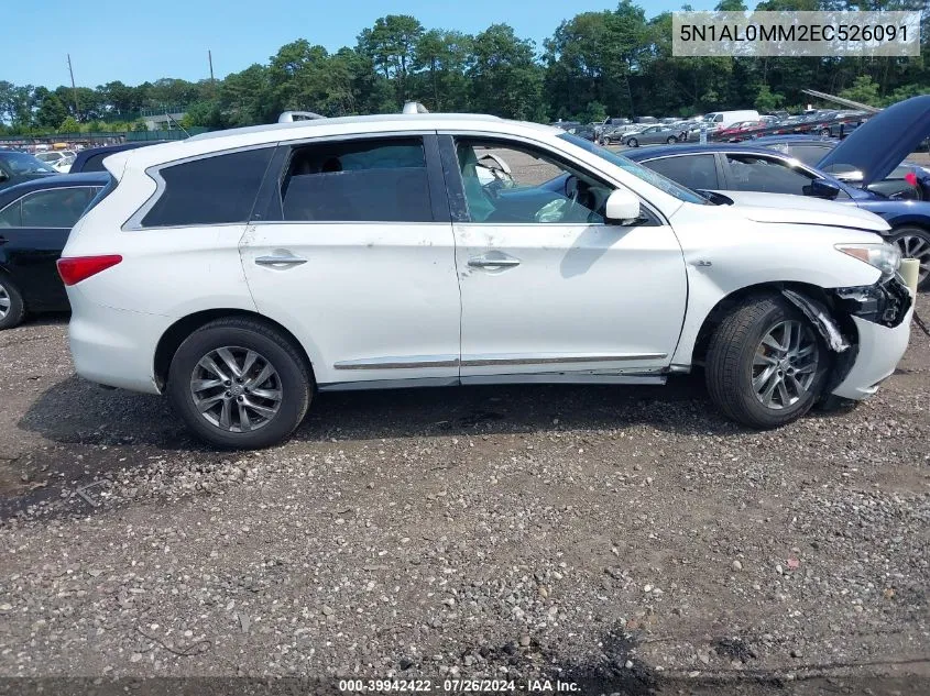 2014 Infiniti Qx60 VIN: 5N1AL0MM2EC526091 Lot: 39942422