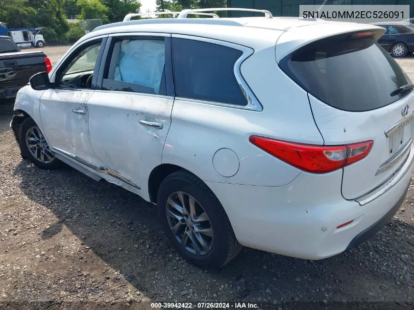 2014 Infiniti Qx60 VIN: 5N1AL0MM2EC526091 Lot: 39942422