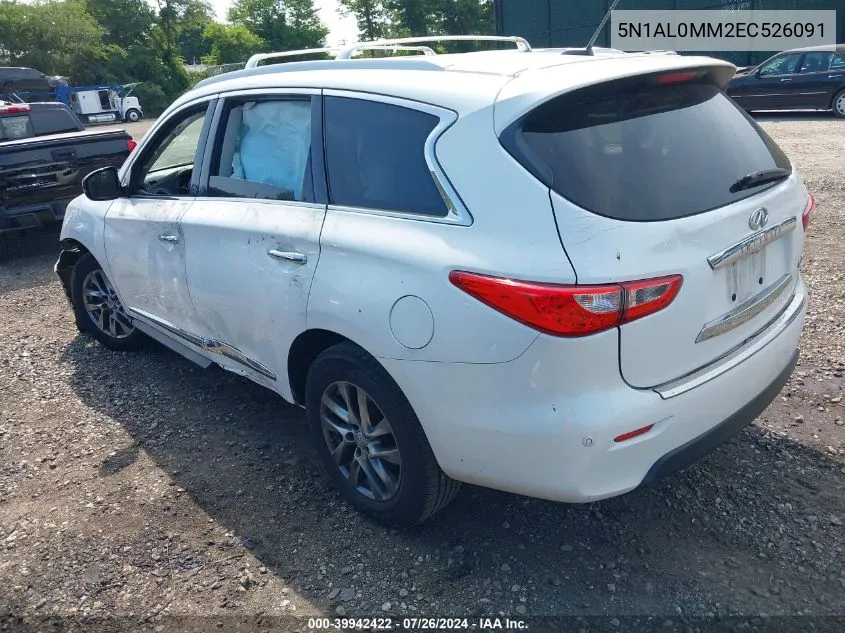 2014 Infiniti Qx60 VIN: 5N1AL0MM2EC526091 Lot: 39942422