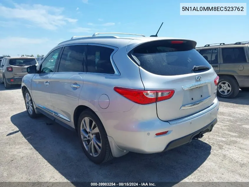 2014 Infiniti Qx60 VIN: 5N1AL0MM8EC523762 Lot: 39983254