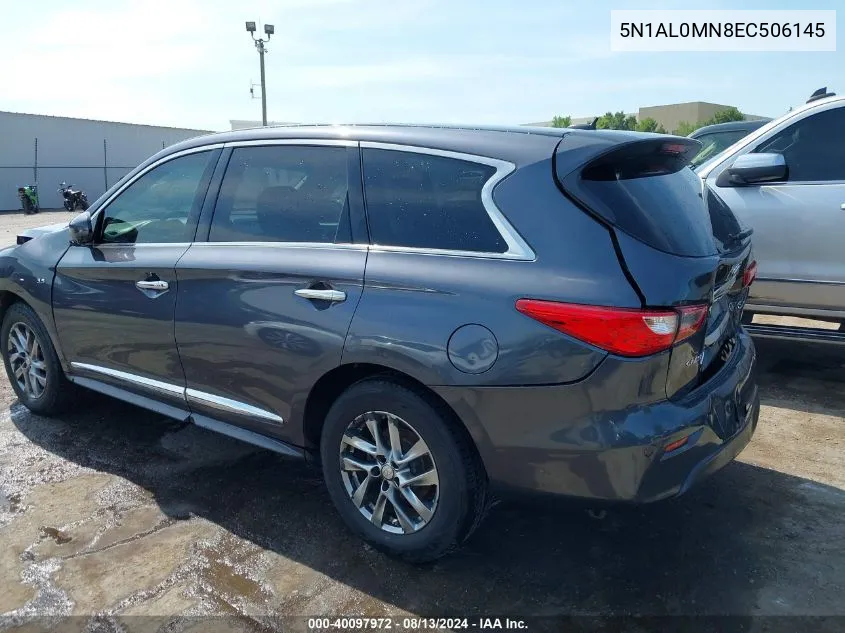 2014 Infiniti Qx60 VIN: 5N1AL0MN8EC506145 Lot: 40097972