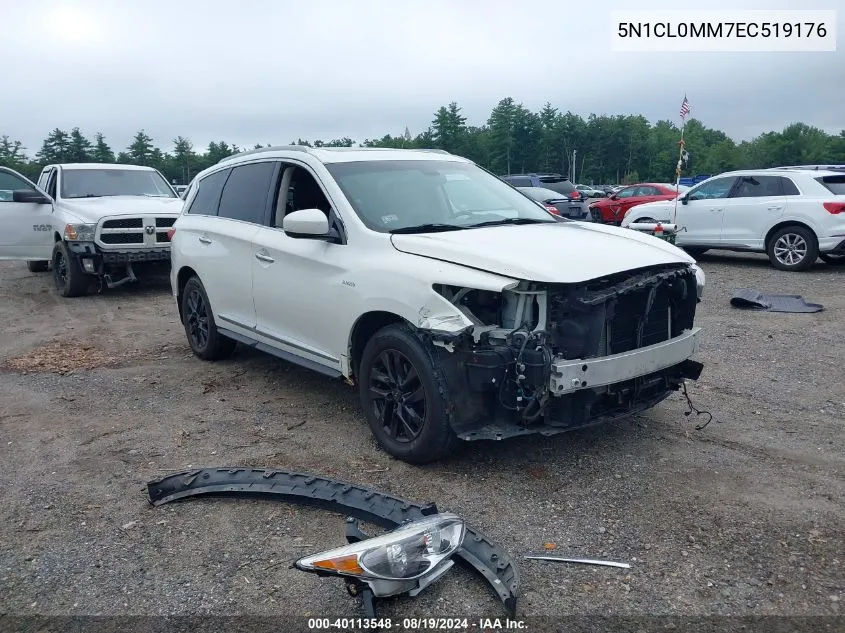 2014 Infiniti Qx60 Hybrid VIN: 5N1CL0MM7EC519176 Lot: 40113548