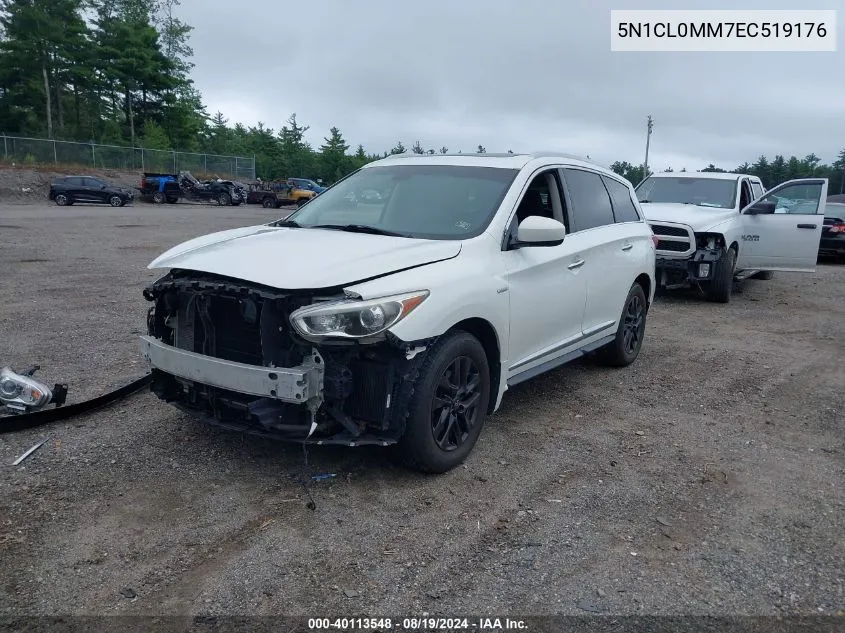 2014 Infiniti Qx60 Hybrid VIN: 5N1CL0MM7EC519176 Lot: 40113548