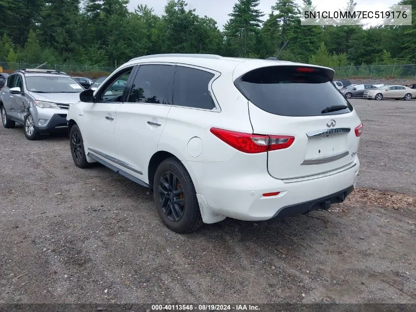 2014 Infiniti Qx60 Hybrid VIN: 5N1CL0MM7EC519176 Lot: 40113548