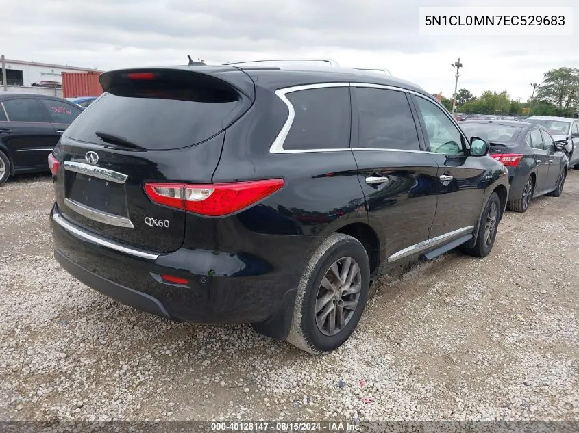 2014 Infiniti Qx60 Hybrid VIN: 5N1CL0MN7EC529683 Lot: 40128147