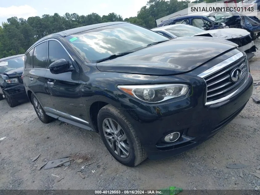 2014 Infiniti Qx60 VIN: 5N1AL0MN1EC501143 Lot: 40129553