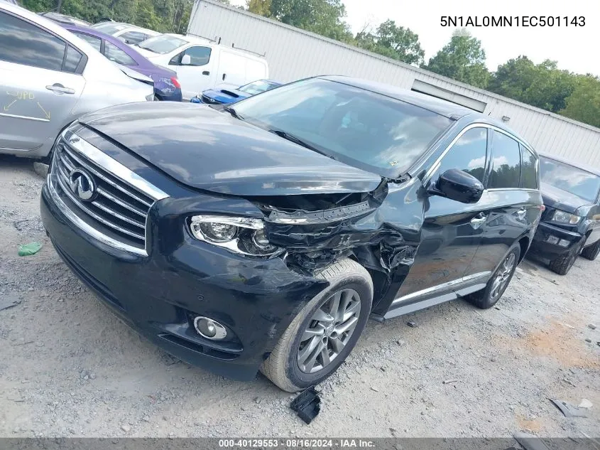 2014 Infiniti Qx60 VIN: 5N1AL0MN1EC501143 Lot: 40129553