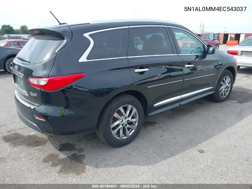 2014 Infiniti Qx60 VIN: 5N1AL0MM4EC543037 Lot: 40198401