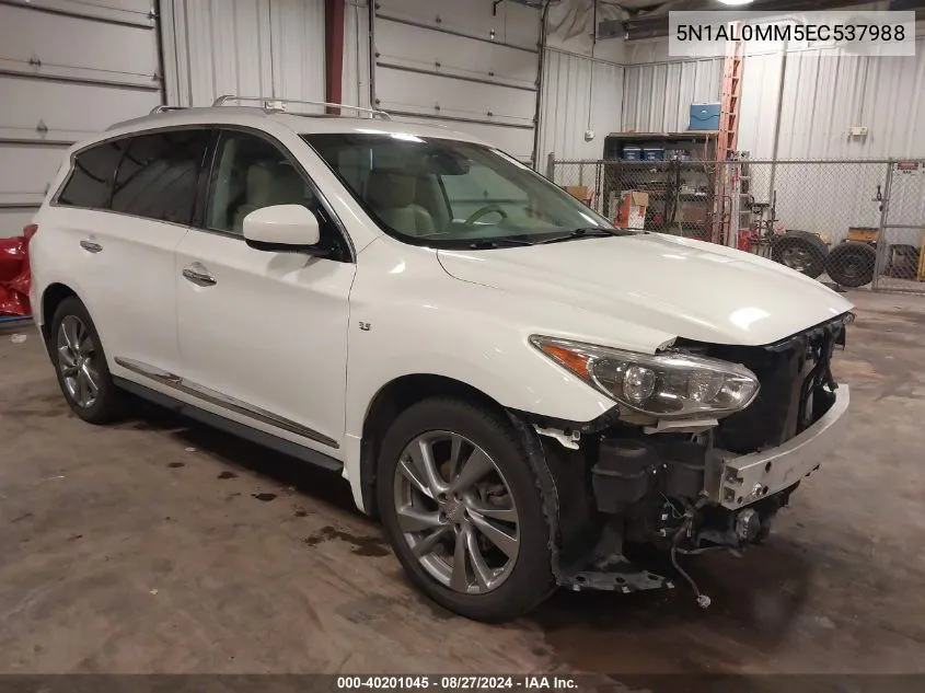 2014 Infiniti Qx60 VIN: 5N1AL0MM5EC537988 Lot: 40201045