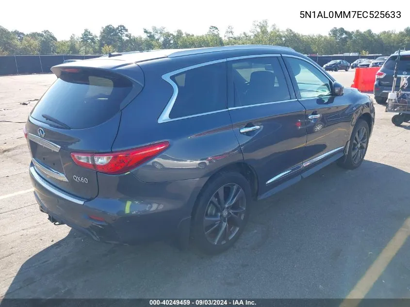 2014 Infiniti Qx60 VIN: 5N1AL0MM7EC525633 Lot: 40249459