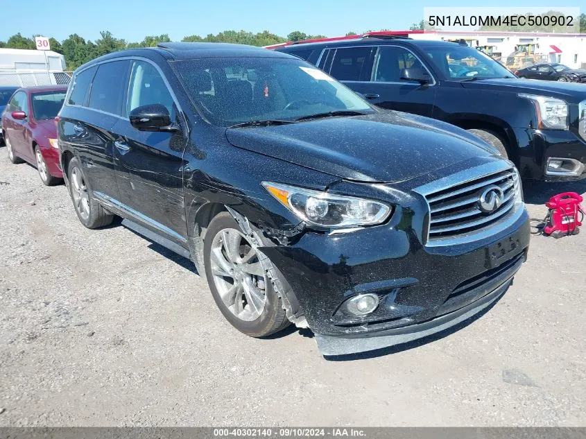 2014 Infiniti Qx60 VIN: 5N1AL0MM4EC500902 Lot: 40302140