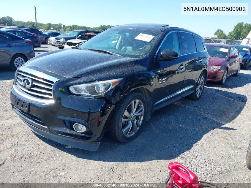 2014 Infiniti Qx60 VIN: 5N1AL0MM4EC500902 Lot: 40302140