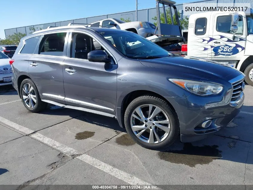 2014 Infiniti Qx60 Hybrid Hybrid VIN: 5N1CL0MM7EC520117 Lot: 40304758