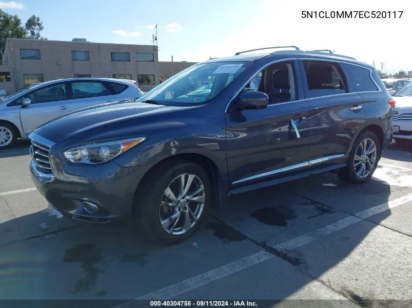 2014 Infiniti Qx60 Hybrid Hybrid VIN: 5N1CL0MM7EC520117 Lot: 40304758