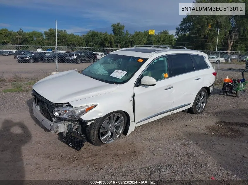 2014 Infiniti Qx60 VIN: 5N1AL0MM3EC513012 Lot: 40385316