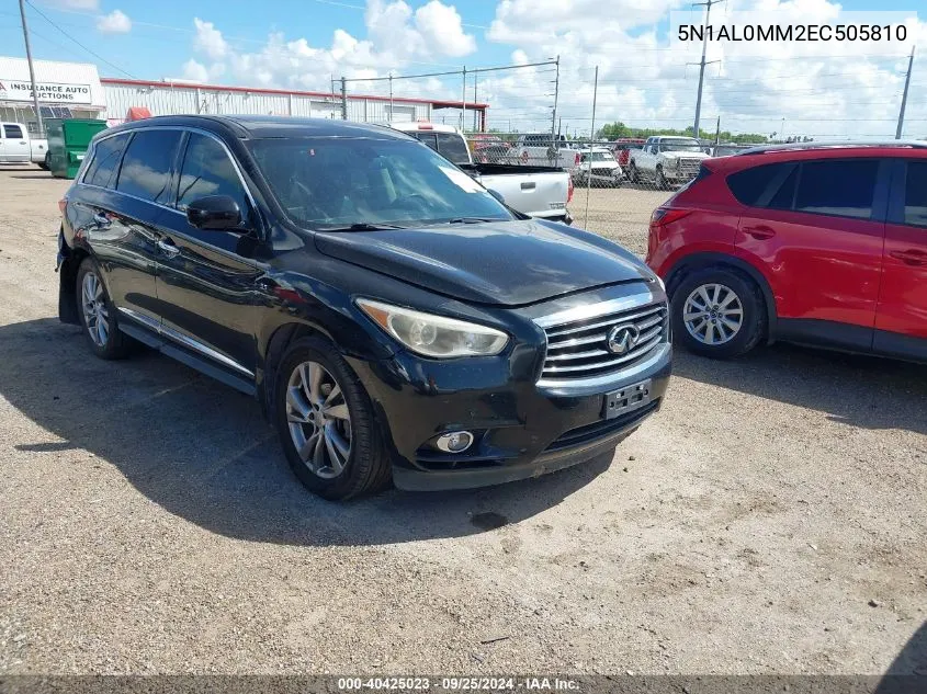 2014 Infiniti Qx60 VIN: 5N1AL0MM2EC505810 Lot: 40425023