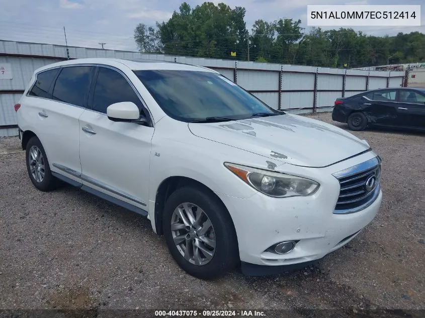 2014 Infiniti Qx60 VIN: 5N1AL0MM7EC512414 Lot: 40437075