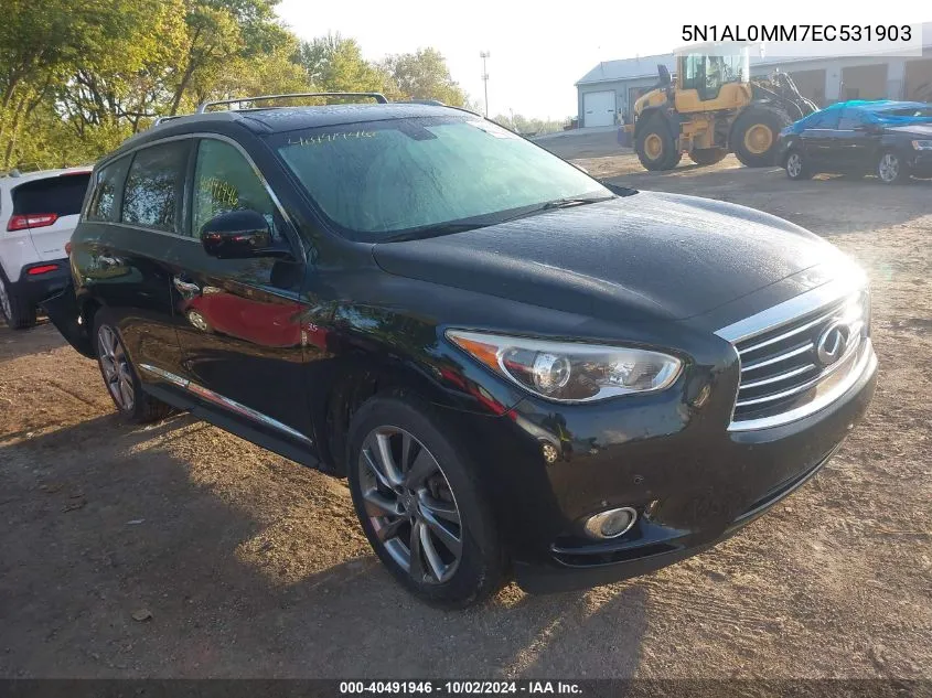 2014 Infiniti Qx60 VIN: 5N1AL0MM7EC531903 Lot: 40491946