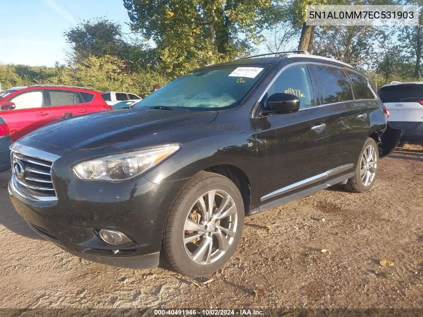 2014 Infiniti Qx60 VIN: 5N1AL0MM7EC531903 Lot: 40491946