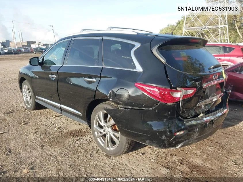 2014 Infiniti Qx60 VIN: 5N1AL0MM7EC531903 Lot: 40491946