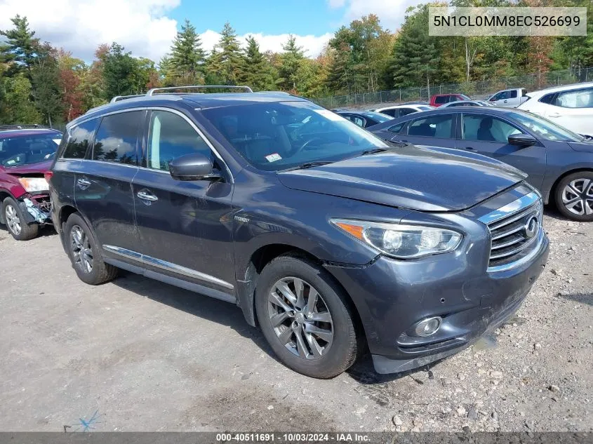 2014 Infiniti Qx60 Hybrid VIN: 5N1CL0MM8EC526699 Lot: 40511691