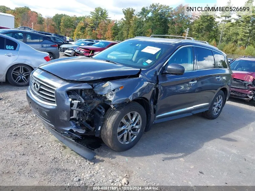 2014 Infiniti Qx60 Hybrid VIN: 5N1CL0MM8EC526699 Lot: 40511691