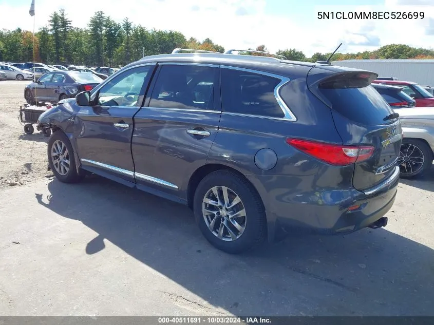 2014 Infiniti Qx60 Hybrid VIN: 5N1CL0MM8EC526699 Lot: 40511691