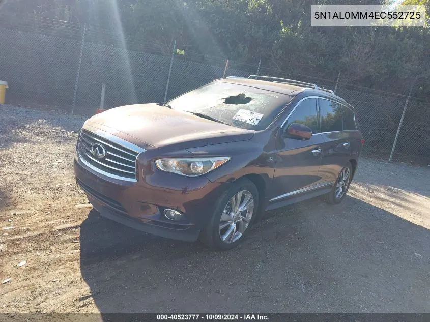 2014 Infiniti Qx60 VIN: 5N1AL0MM4EC552725 Lot: 40523777