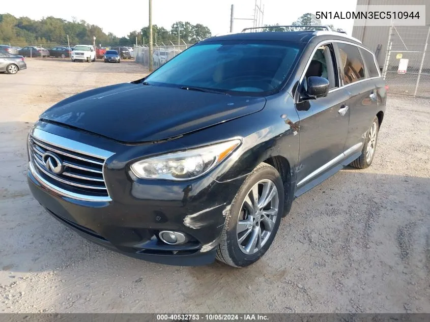 2014 Infiniti Qx60 VIN: 5N1AL0MN3EC510944 Lot: 40532753