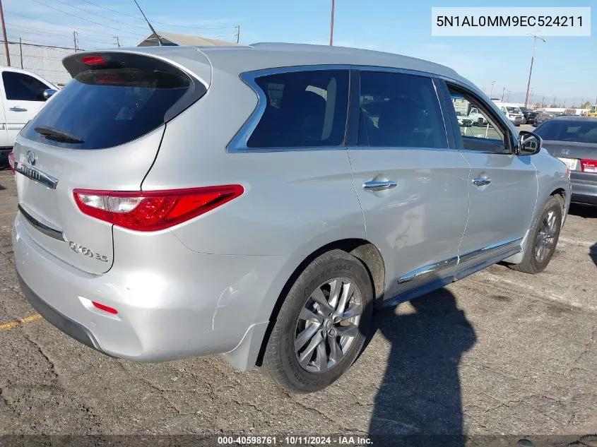 2014 Infiniti Qx60 VIN: 5N1AL0MM9EC524211 Lot: 40598761